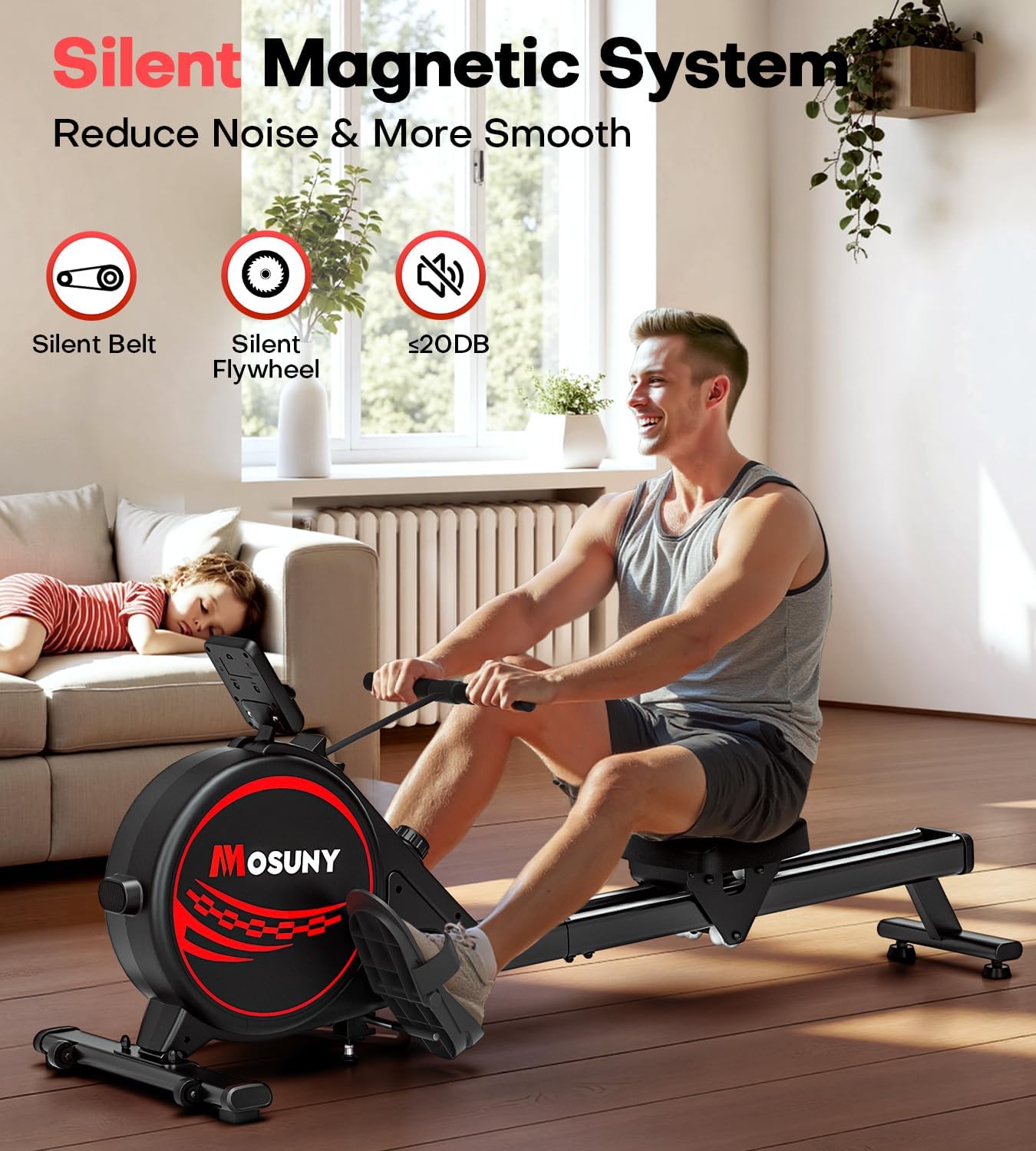 Train smarter with the mosuny rowing machine
